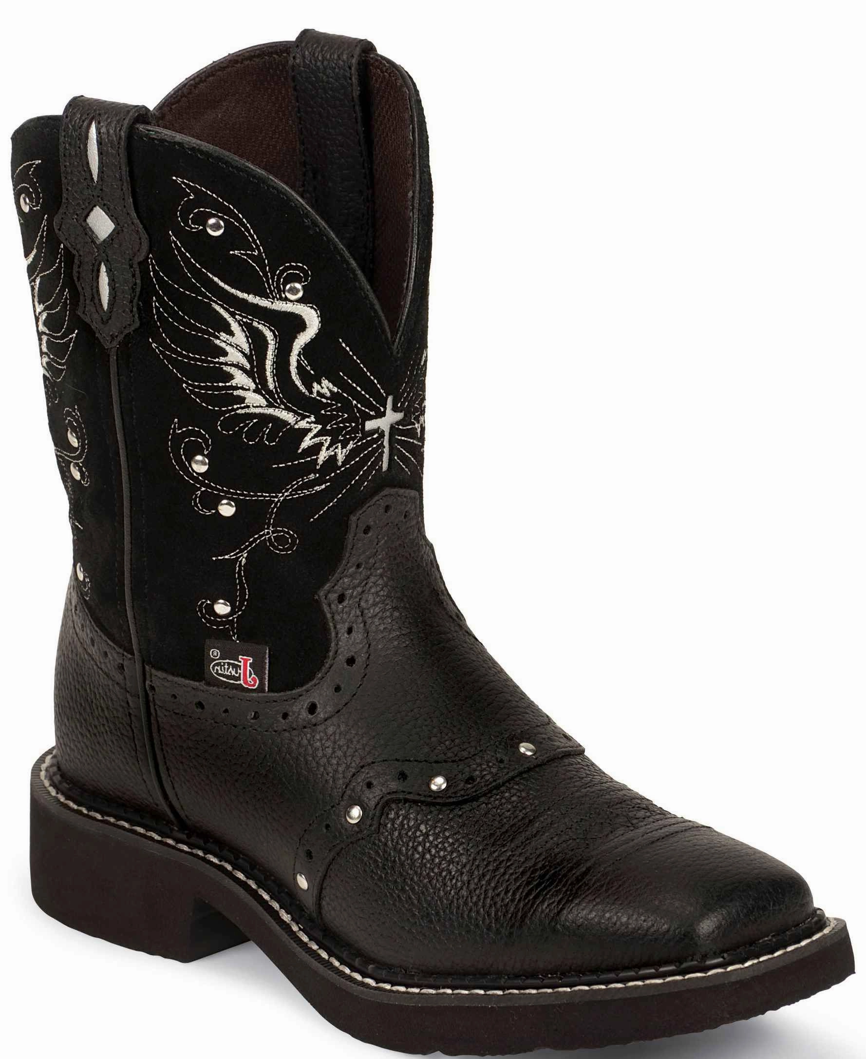 Justin Ladies Gypsy Black Western Boots Style GY9977 Brown Earth Comfort Ankle