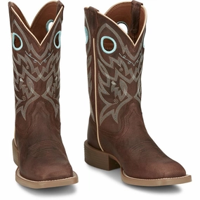 JUSTIN LADIES STAMPEDE LIBERTY WESTERN BOOTS STYLE SE2801 Ergonomic Shape Feather Light Active Nomad