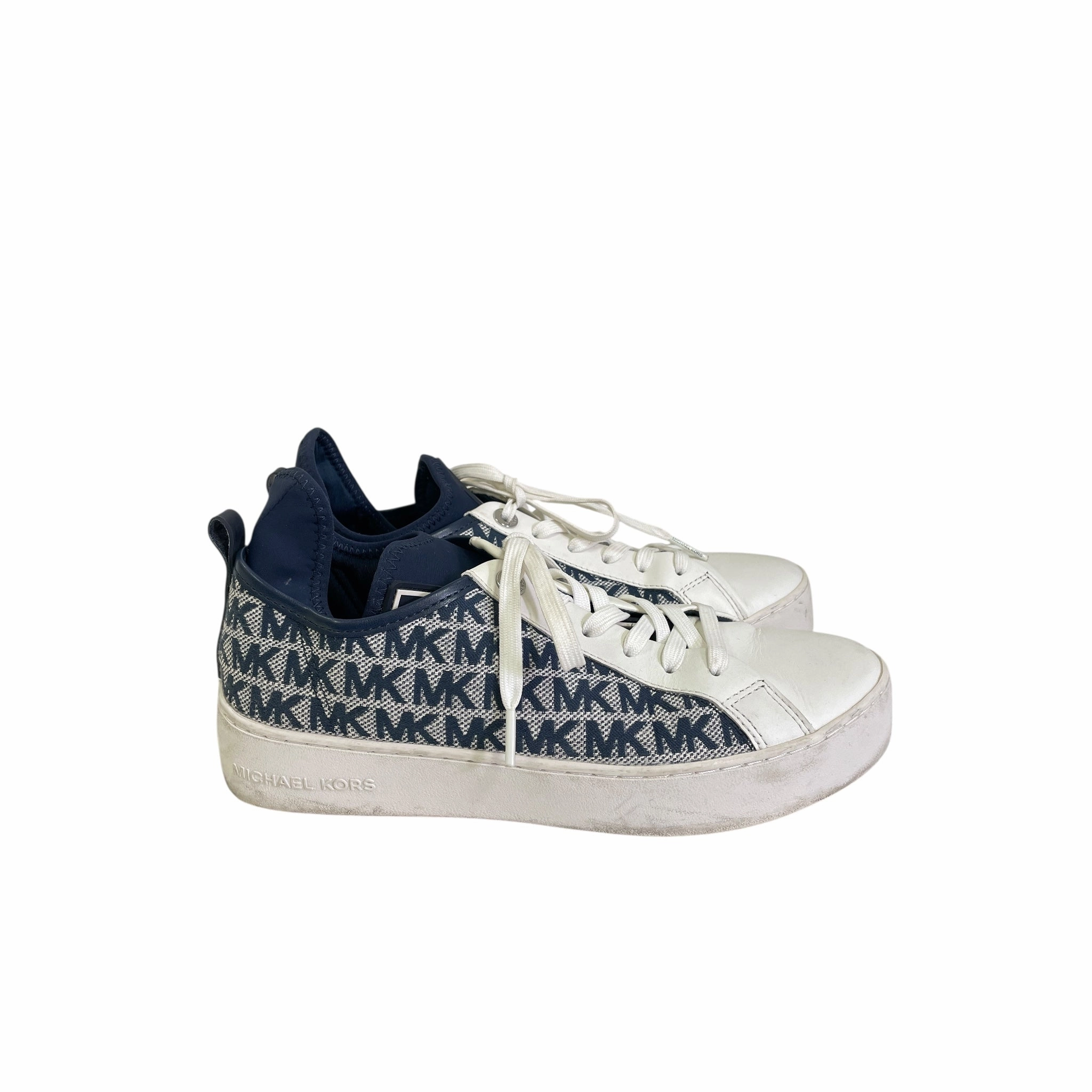 Shoes Sneakers By Michael By Michael Kors In Blue & White, Size:8 Layered Comfort Comfort Laces