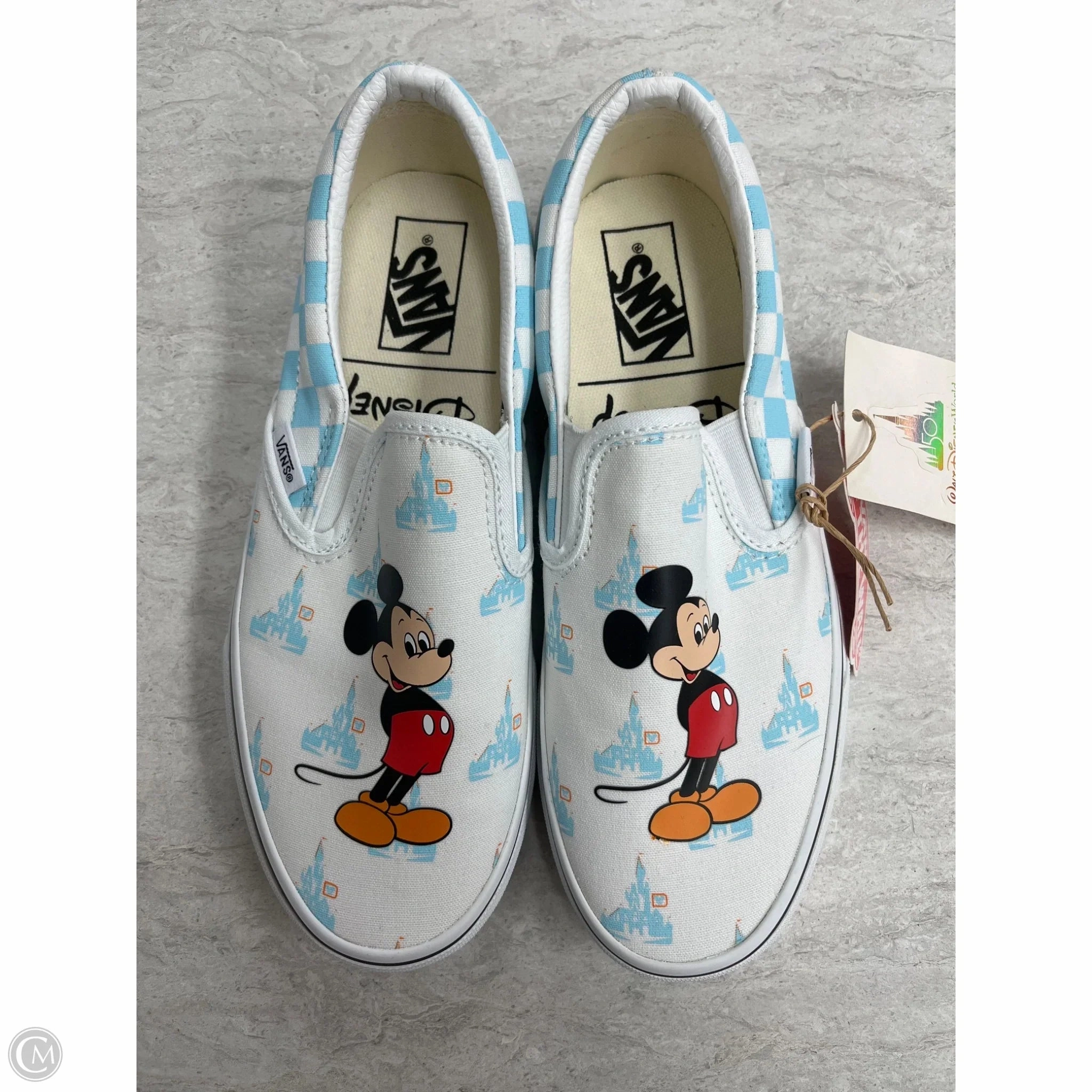 Shoes Sneakers By Vans In Blue & White, Size: 7.5 Comfort collar