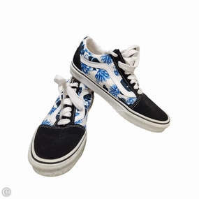 Shoes Sneakers By Vans In Black & Blue, Size: 8 Mid   Top Style All-around traction
