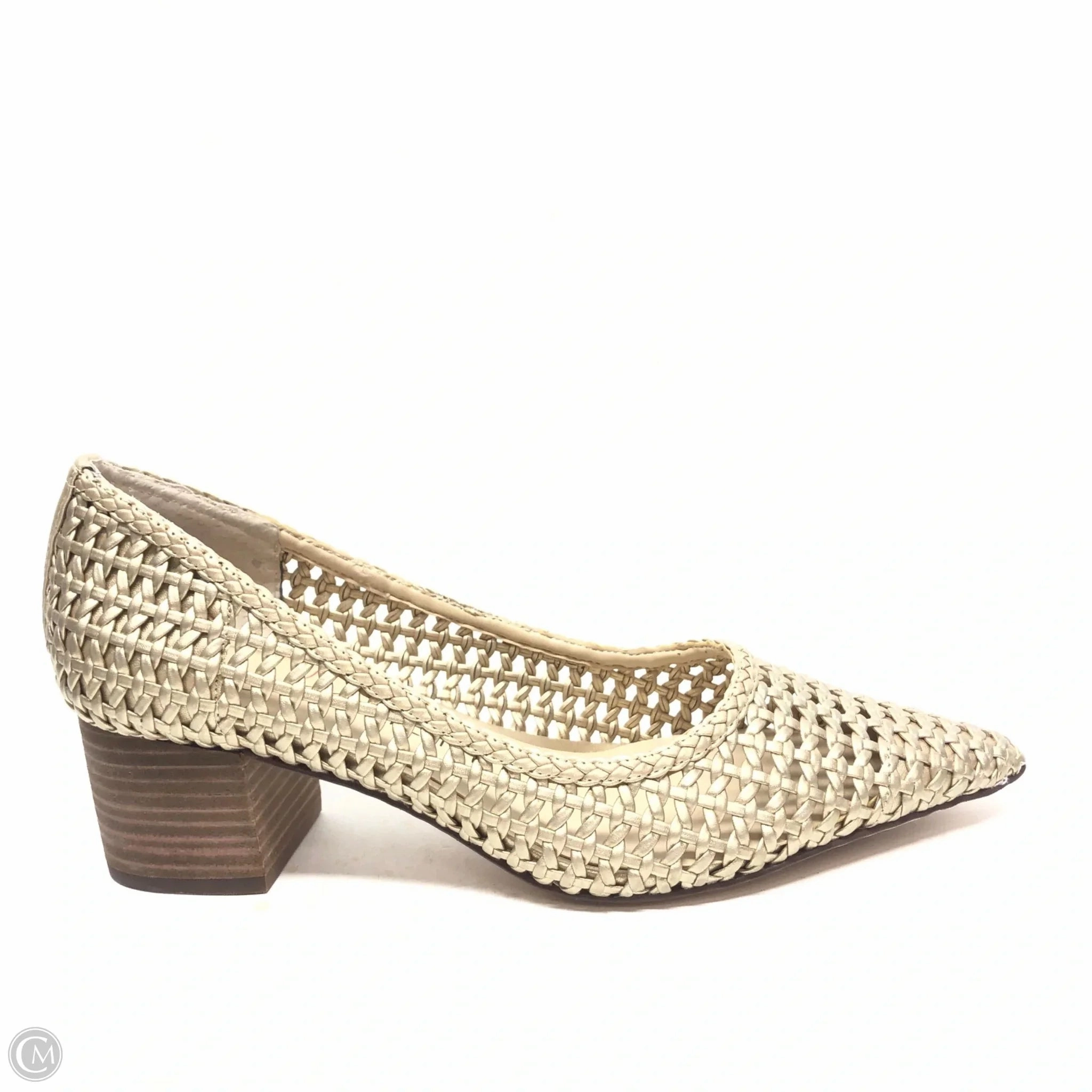 Comfy Pumps Luxury Sandals Shoes Heels Block By Sole Society In Gold, Size: 9