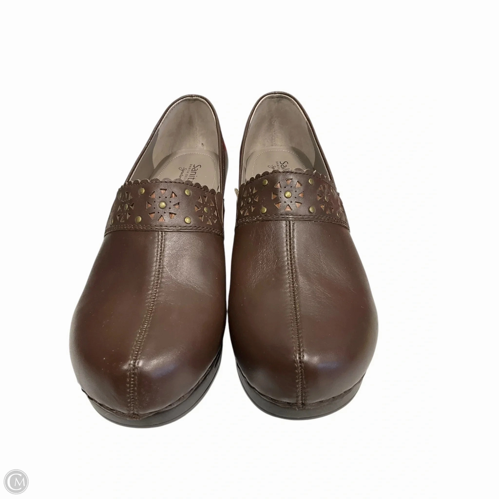 Luxury Heeled Boots Sturdy Build Shoes Heels Block By Sanita In Brown, Size: 9