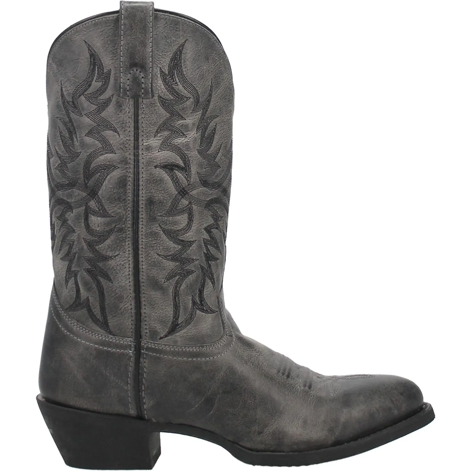 Laredo Mens Harding Grey Waxy Leather Cowboy Medium Toe Boots Style 68457 Sporty Design Handmade Craft