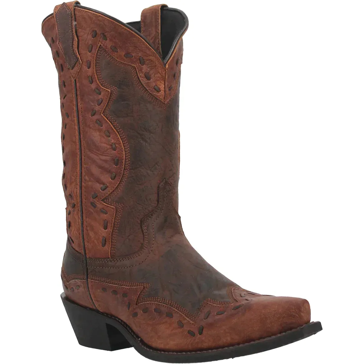 Laredo Men's Ronnie Snip Toe Western Boots Style 68471 Flat Sole Resistant Layer