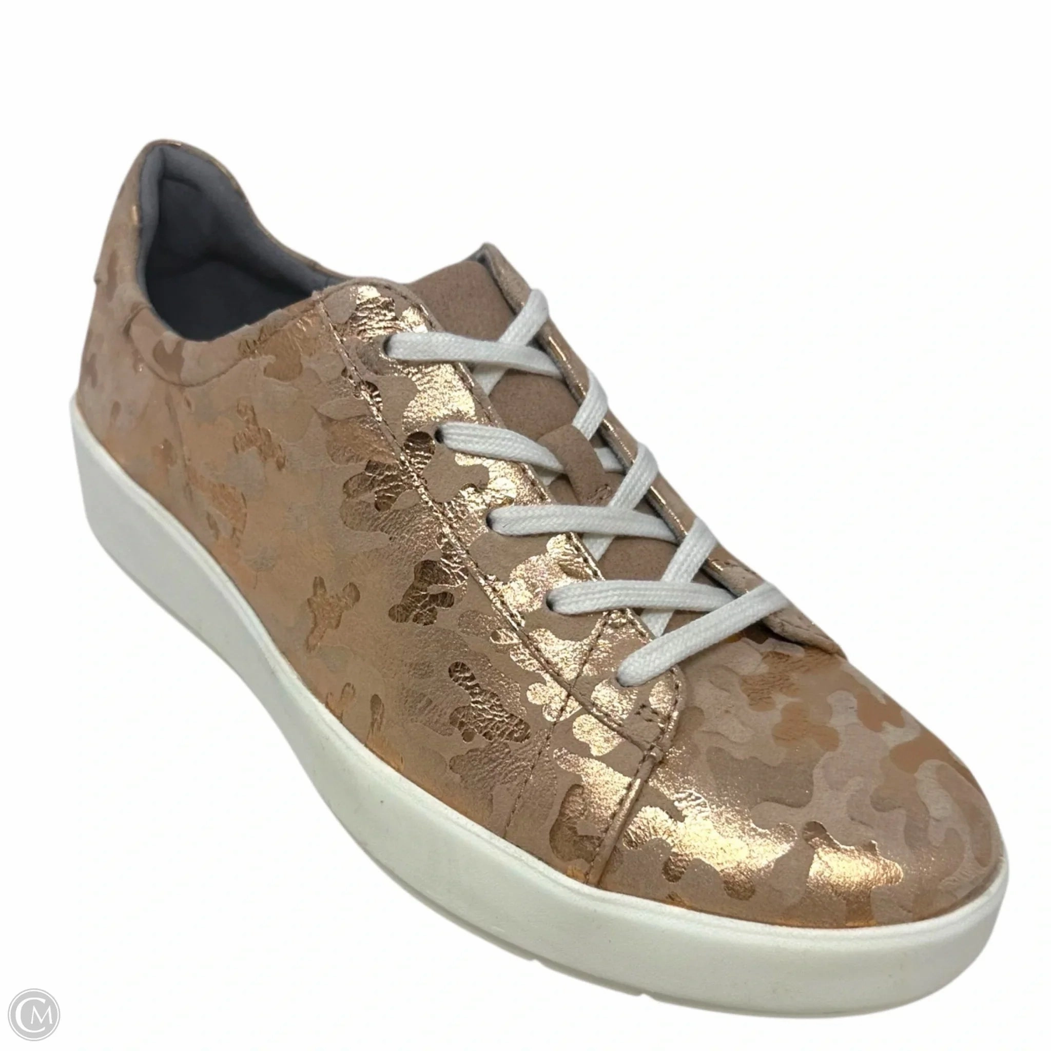 Walking   Friendly Layton Pace Sneaker By Clarks In Rose Gold, Size: 10.5