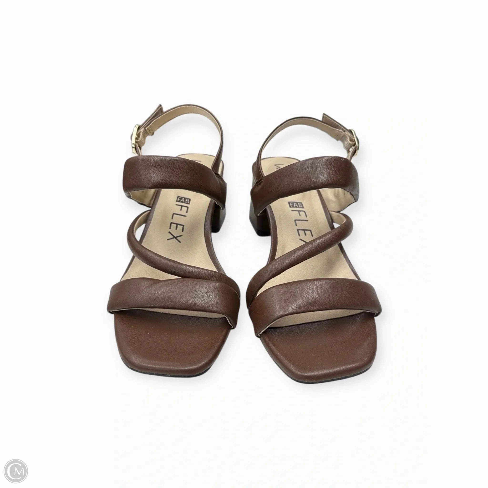 Shoes Heels Block By Life Stride In Brown, Size: 6 Open Toe Evening Pumps Comfortable Heeled Sandals