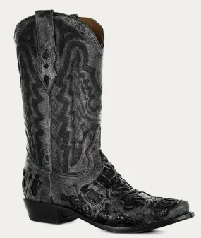Modern CORRAL MENS BLACK ALLIGATOR INLAY BOOTS STYLE A4116
