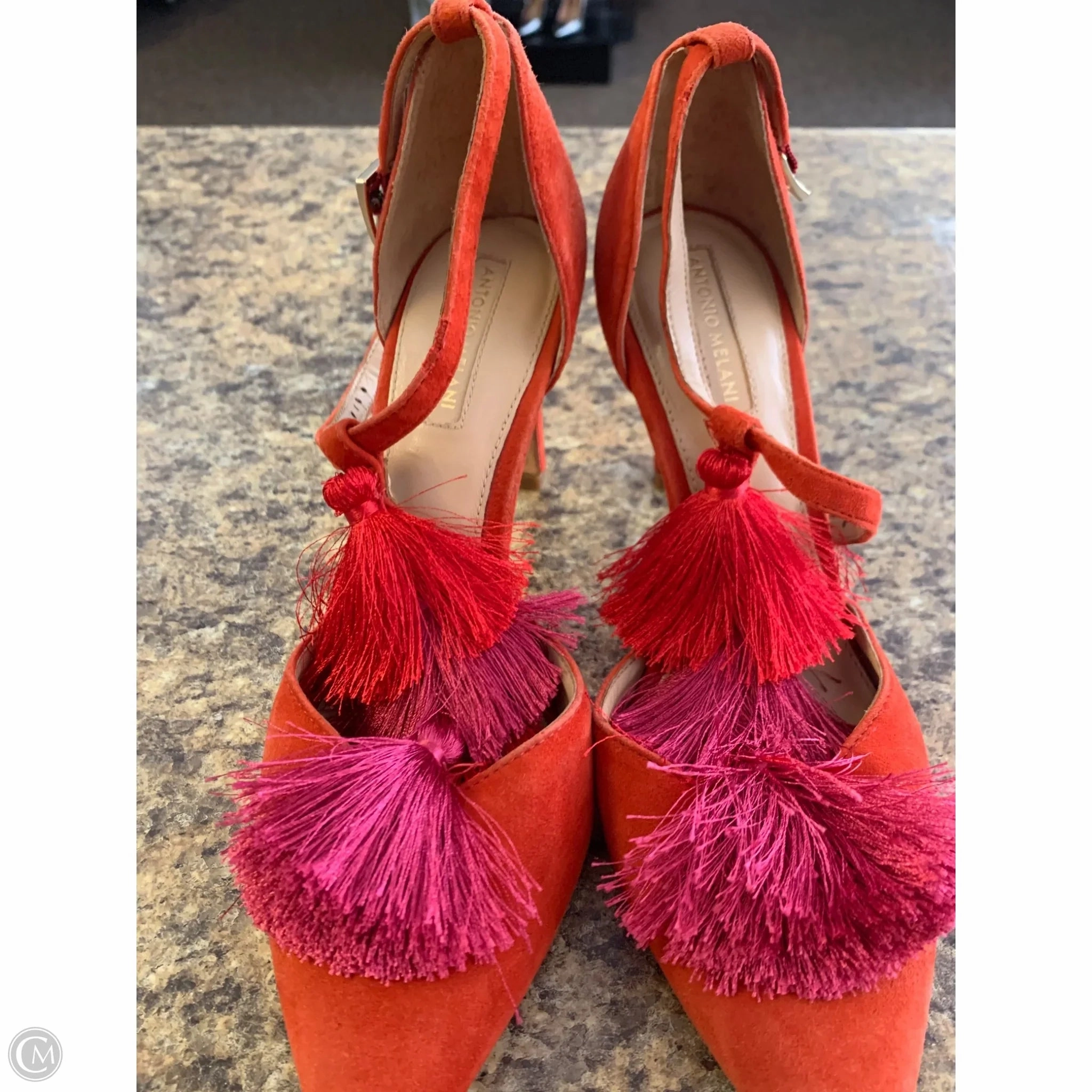 Versatile Stiletto Heel Shoes Heels Stiletto By Antonio Melani In Orange, Size: 6.5