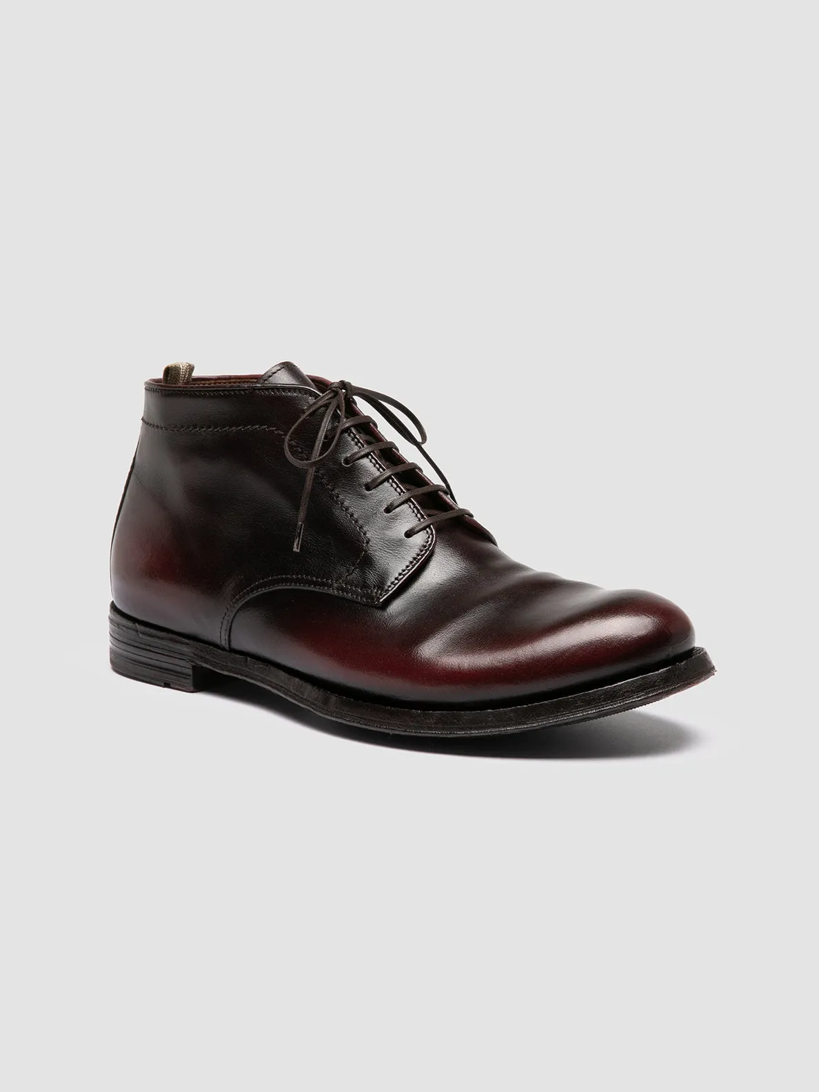 ANATOMIA 88 - Burgundy Leather Chukka Boots Seamless Comfort Adventure Seeker Smooth Style