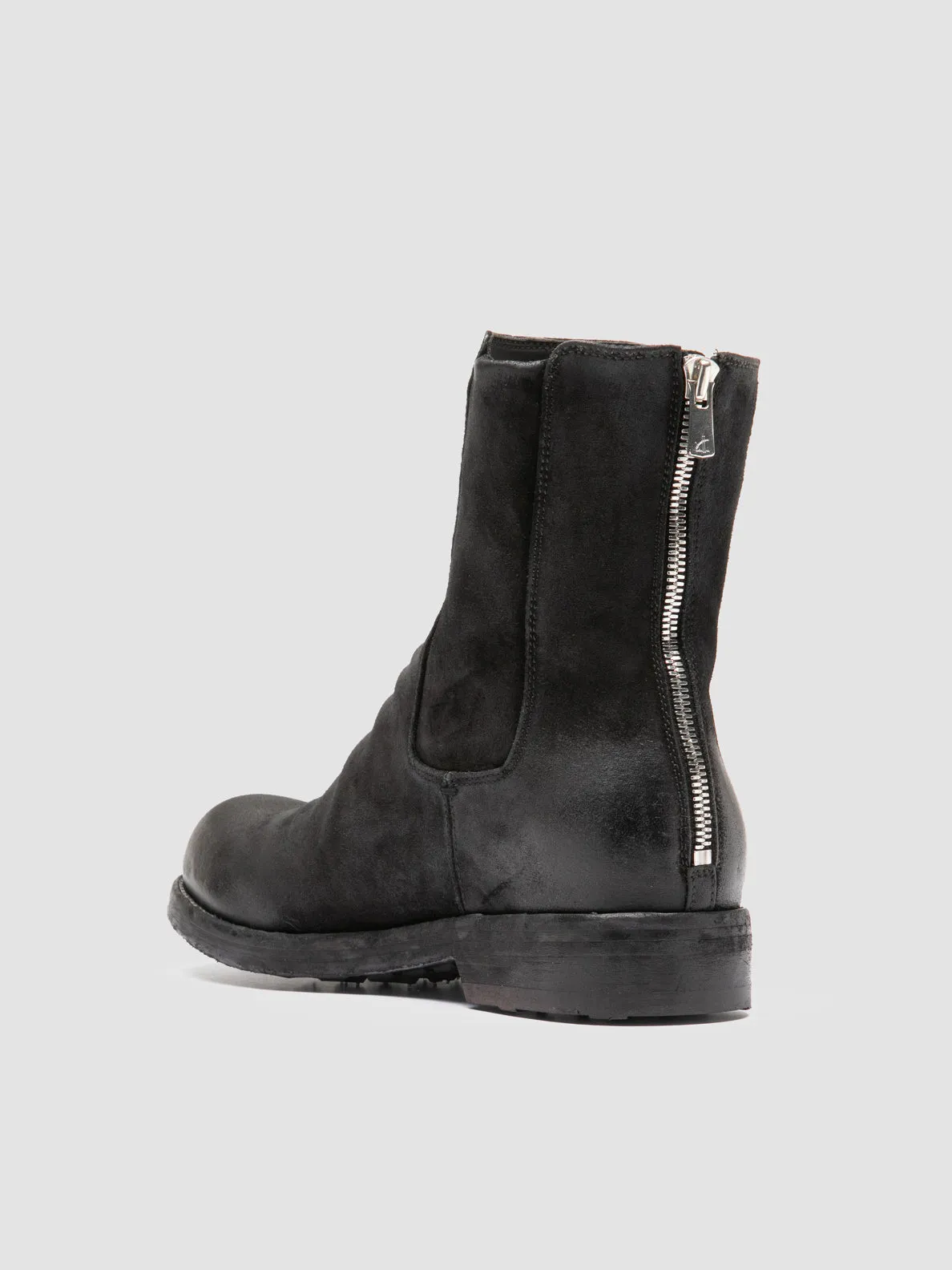 reinforced sole Neutral palette BULLA DD 104 - Black Suede Zipped Boots