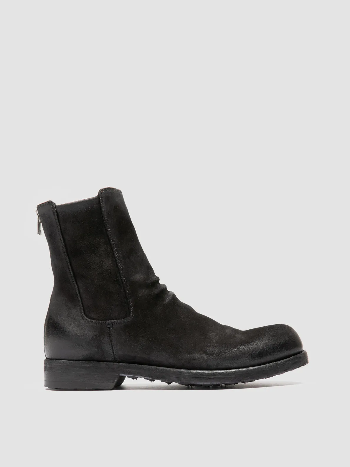 BULLA DD 104 - Black Suede Zipped Boots Stable Support Snowy Path Comfortable fit