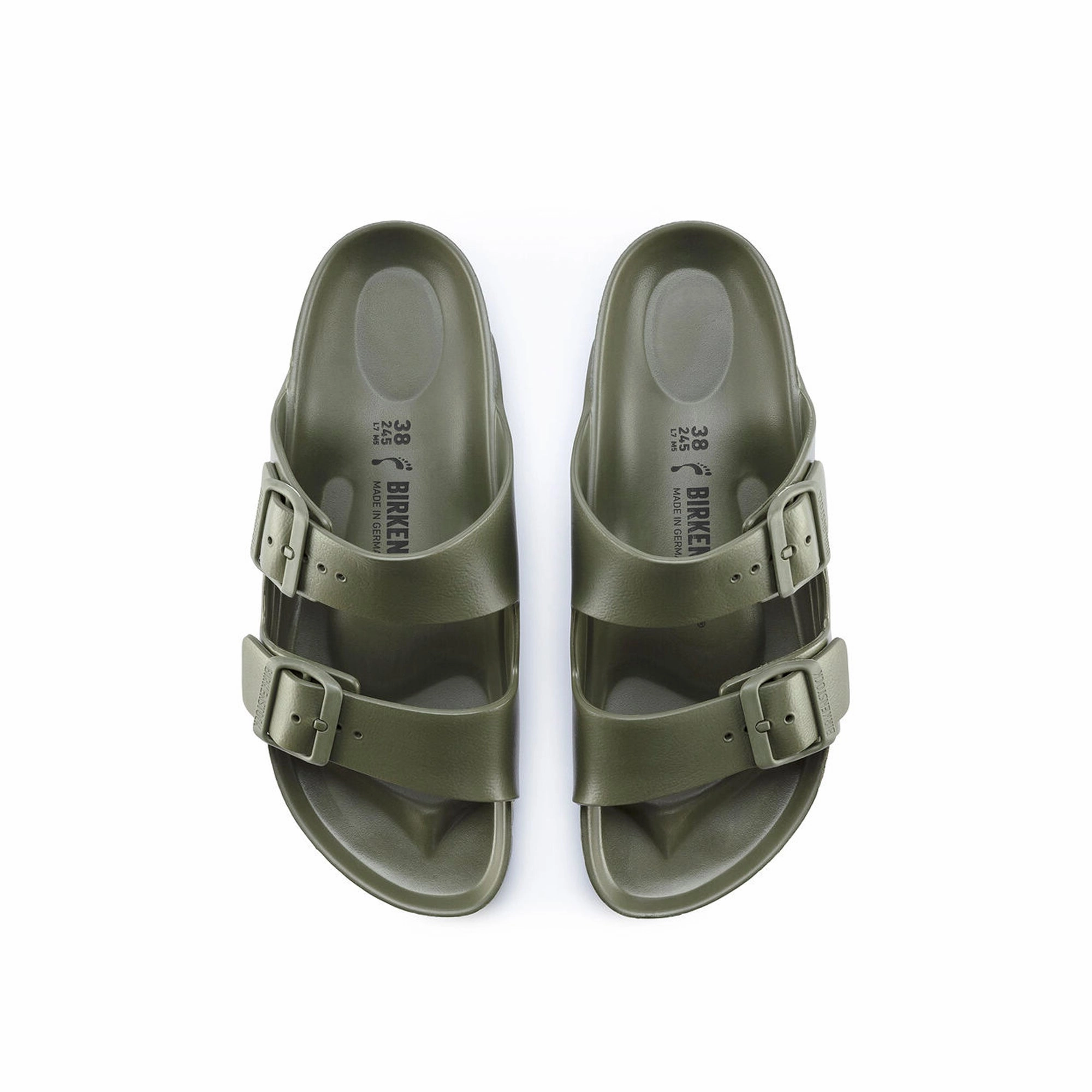 Birkenstock Mens Arizona EVA Sandals Khaki Clean Lines Summer Flat Shoes