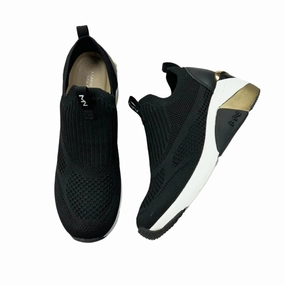 Shoes Sneakers By Mark Nasson In Black & Gold, Size: 7.5 Reinforced Eyelets Urban Gear