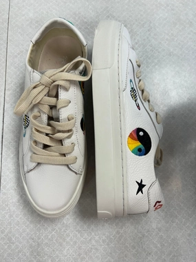 Good elasticity Comfortable Movement Shoes Sneakers By Soludos In Cream, Size:7.5