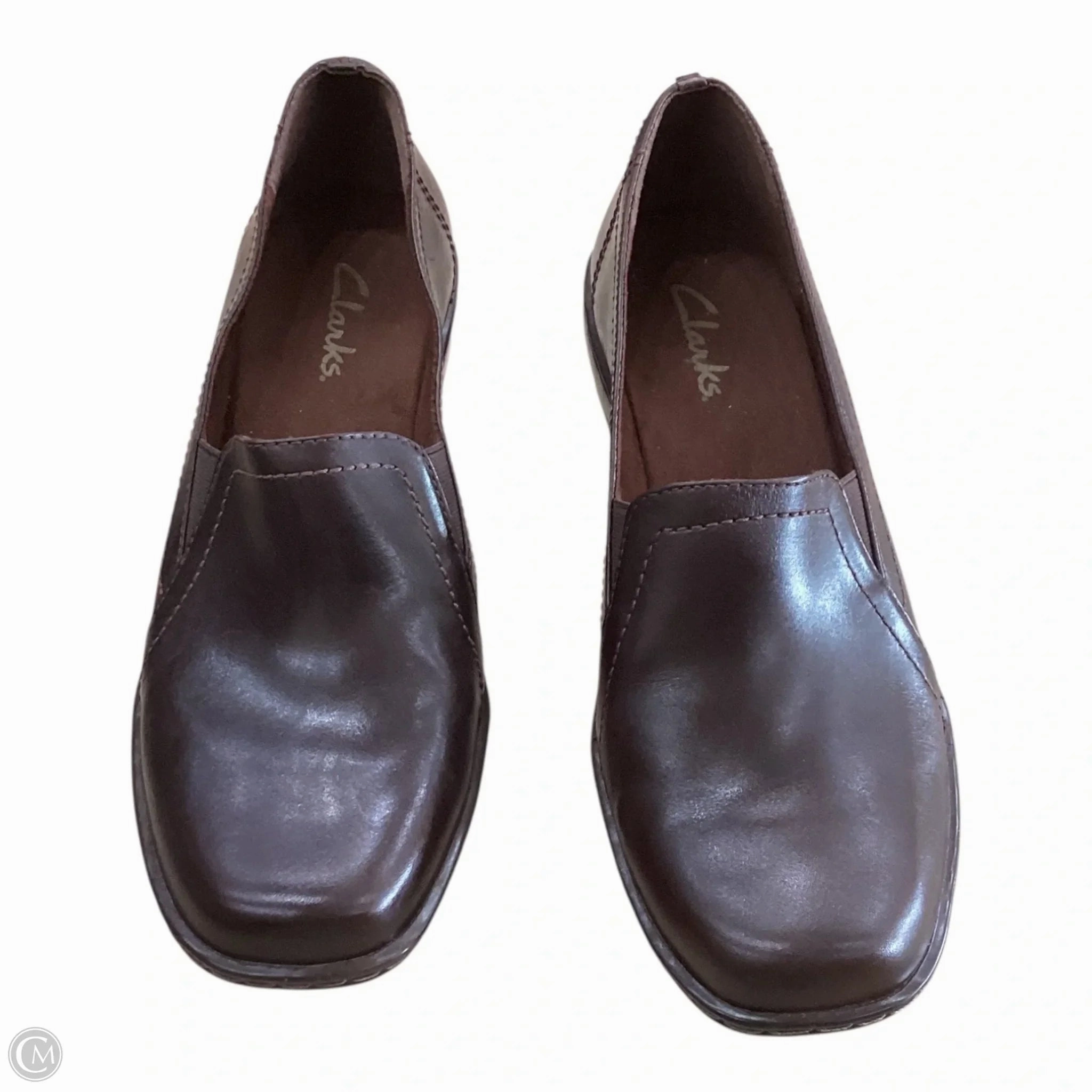 Elegant Stiletto Shoes Shoes Heels Block By Clarks In Brown, Size: 9