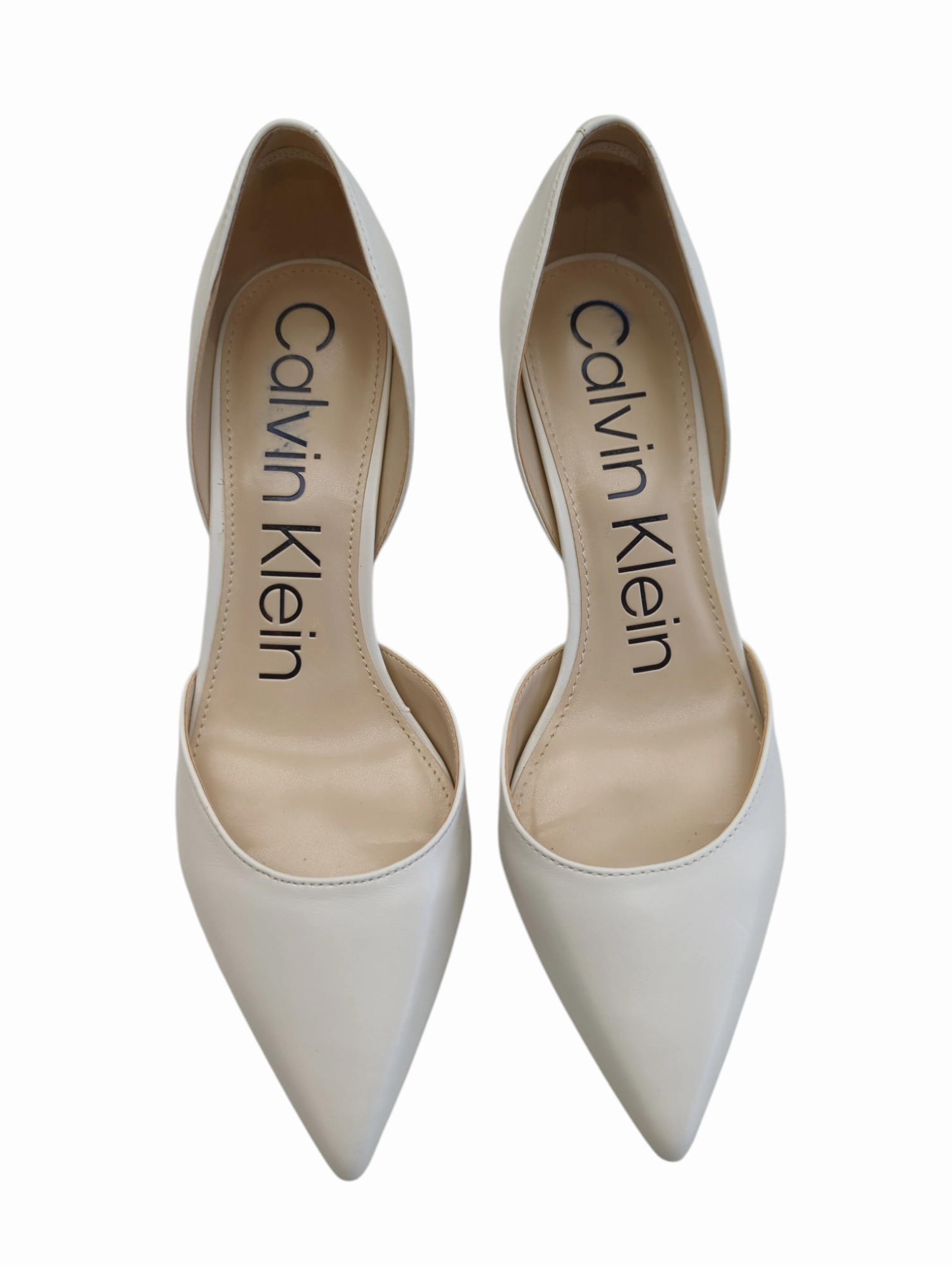 Arch Cushioning Non Marking Shoes Heels Stiletto By Calvin Klein In White, Size: 8.5