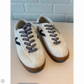 Thermoregulating Insulation Dual Tone Shoes Sneakers By treton In Blue & Cream, Size: 9.5