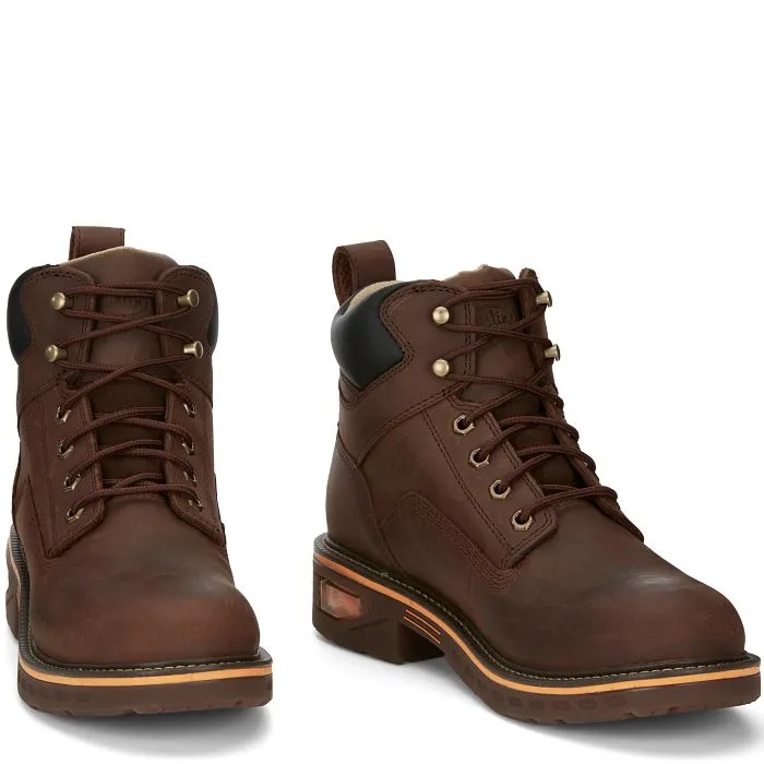 Flexible Frame Remote Hiking Chunk Heel JUSTIN MENS RESISTOR WATERPROOF BOOTS STYLE CR401