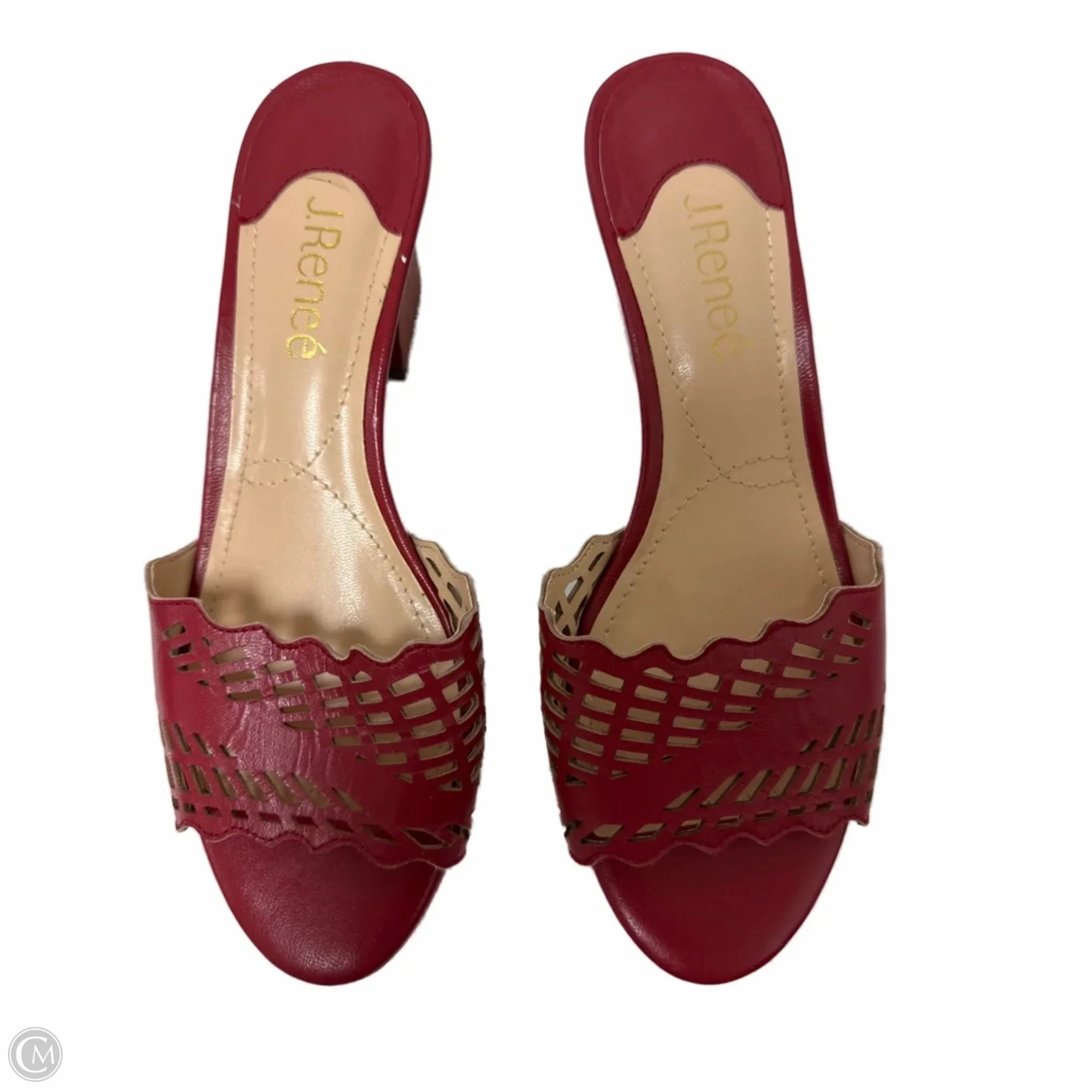 Sleek Dress Shoes Shoes Heels Block By Clothes Mentor In Red, Size: 7