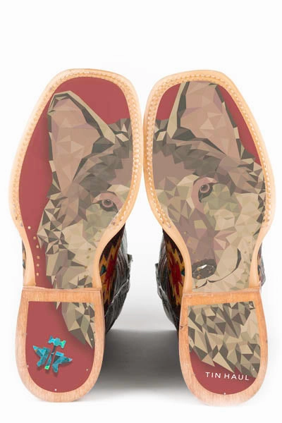 Padded Footbed Chunky Sole Tin Haul South by SW Cowgirl Boots Square Toe Style 14-021-0007-1281