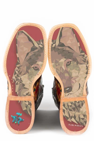 Lace-up Tin Haul South by SW Cowgirl Boots Square Toe Style 14-021-0007-1281