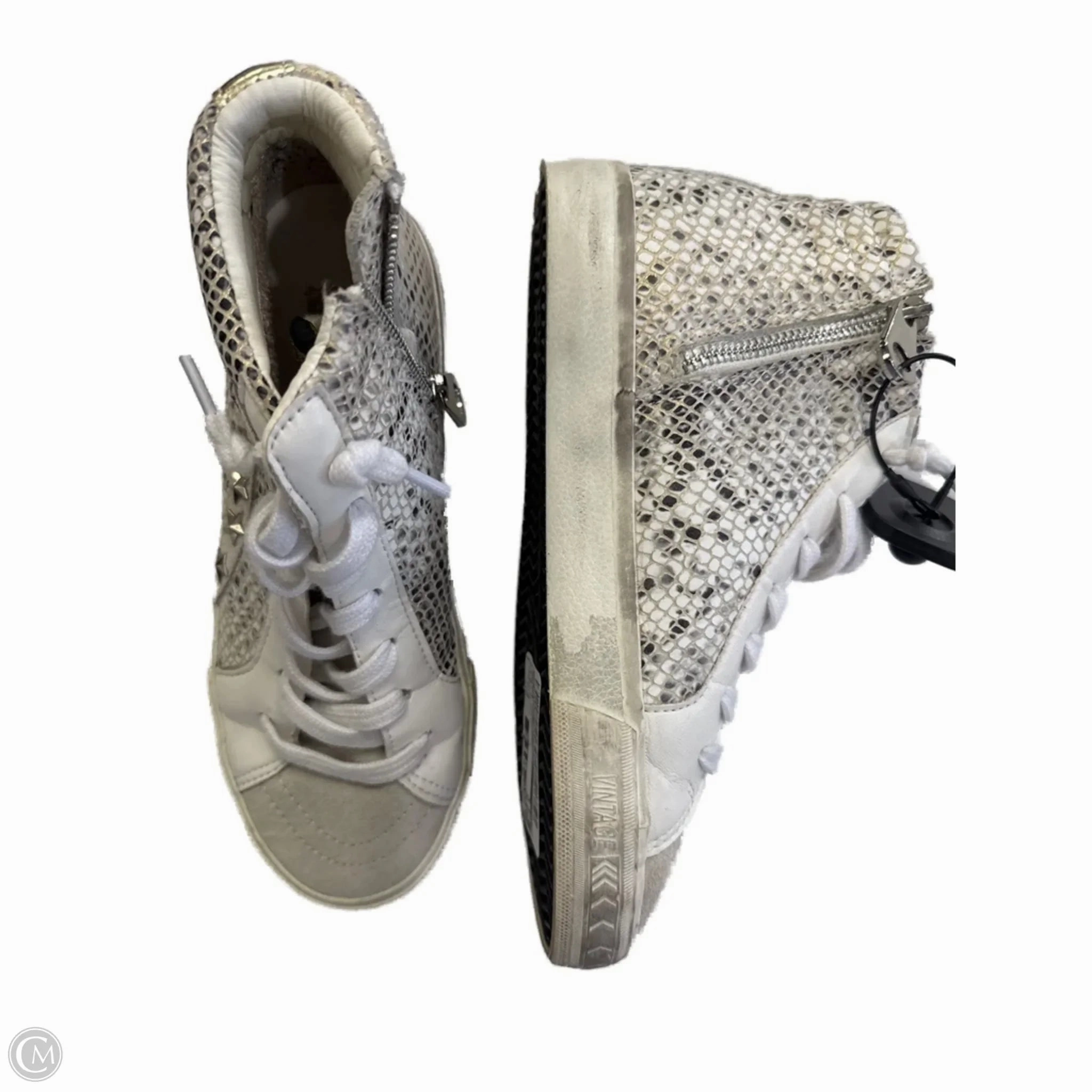 Shoes Sneakers By Vintage Havana In Grey & White, Size: 6.5 Street Drive SoftInterior