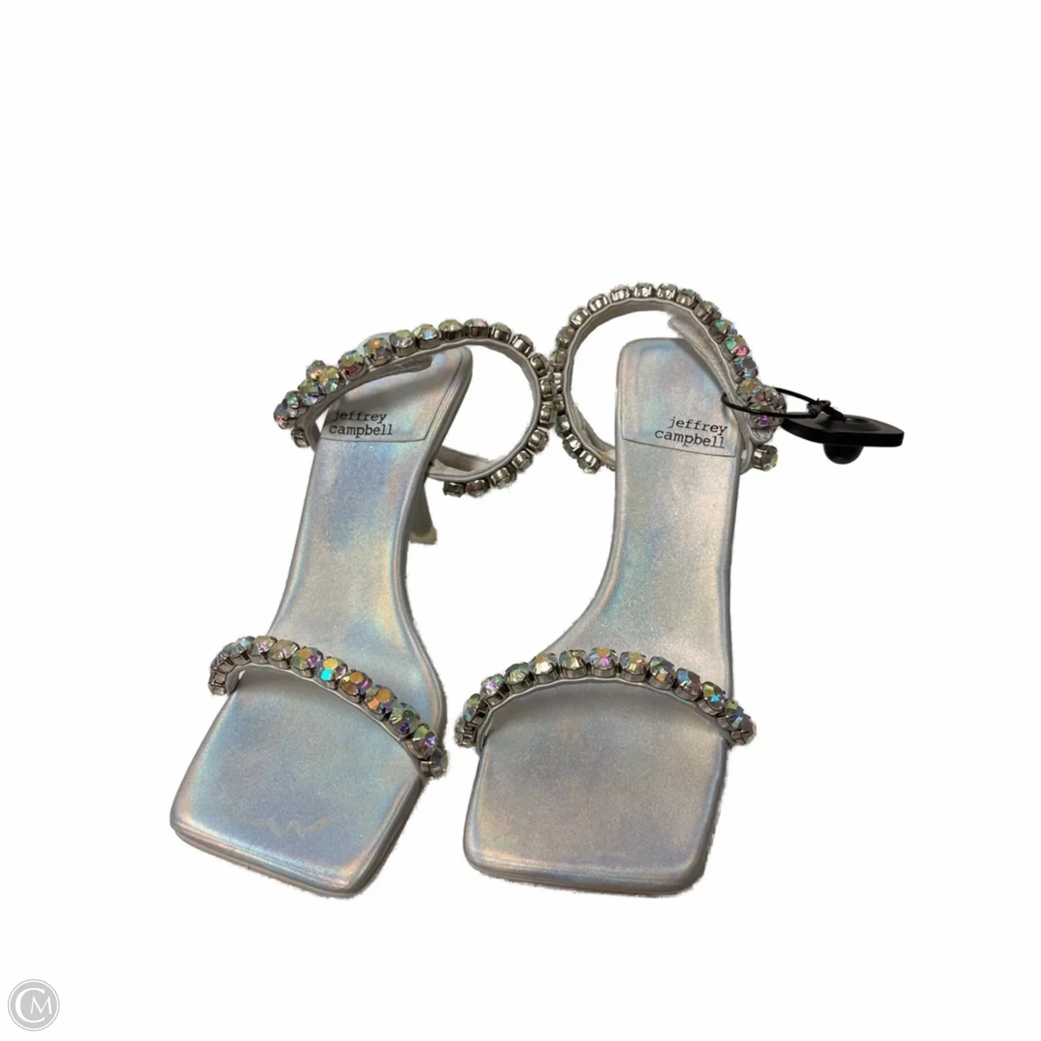 Fall Footwear Contoured Footbed Shoes Heels Stiletto By Jeffery Campbell In Silver, Size: 6