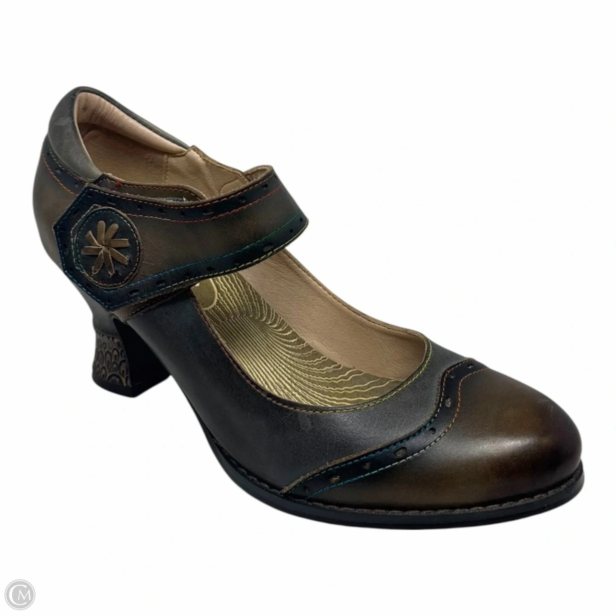 Maryellen Shoes Heels Block By L??Artiste Spring Step In Multi-colored, Size: 8.5 Reinforced toe Comfortable Pumps