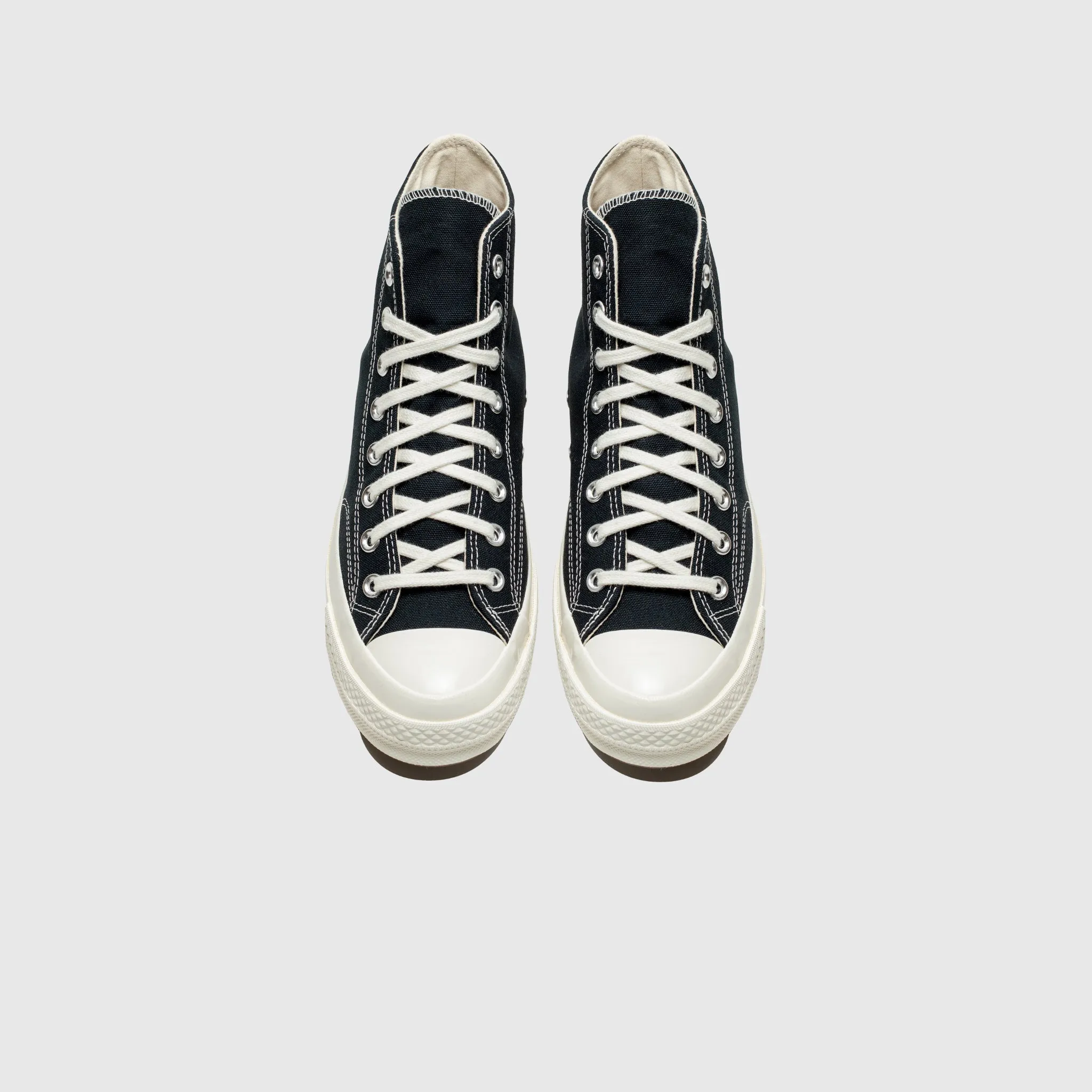 Open Toe Design Recycled CHUCK TAYLOR ALL-STAR '70 HI "BLACK SINGLE HEART"