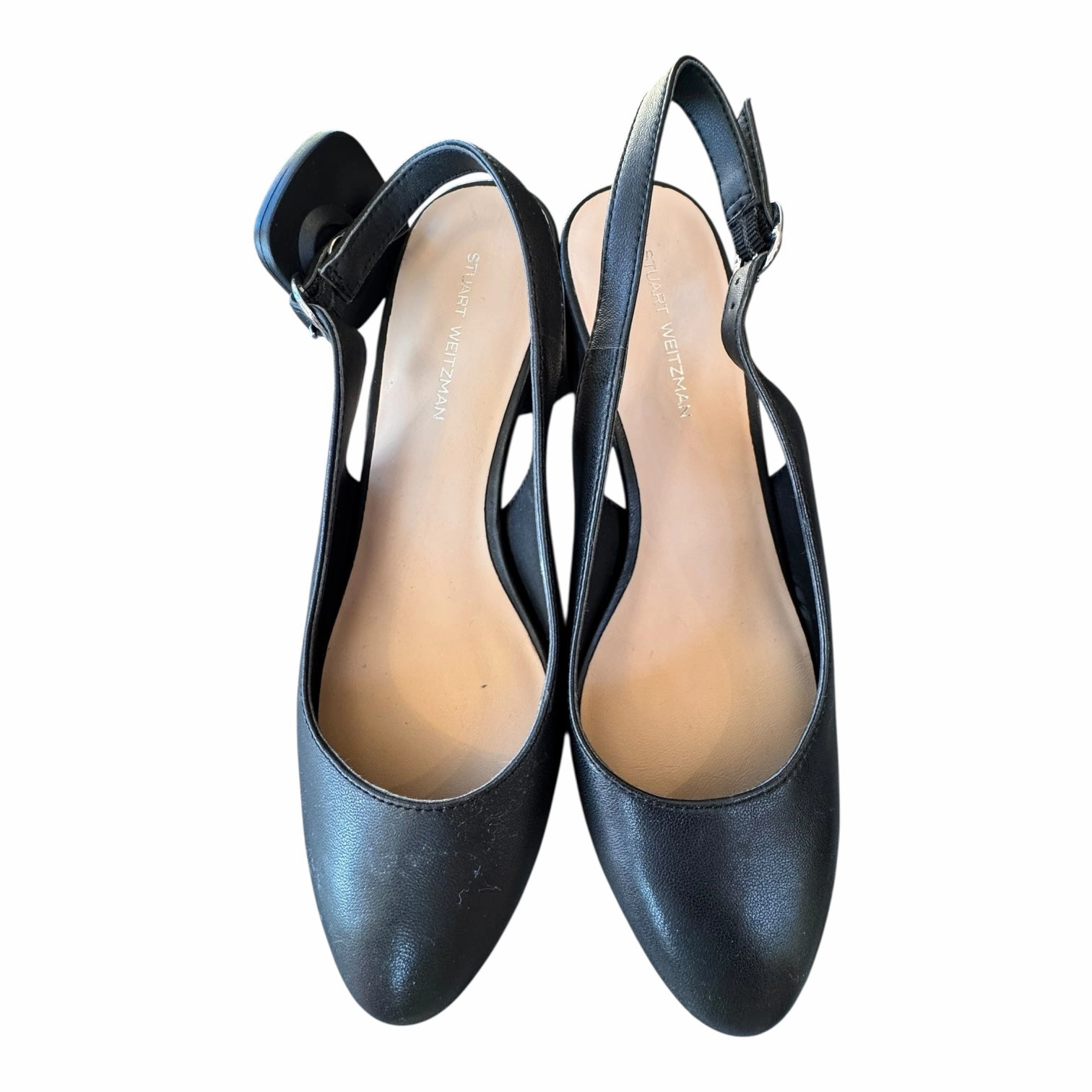 Low Top Style Fashion Heels for Summer Shoes Heels Block By Stuart Weitzman In Black, Size:6.5