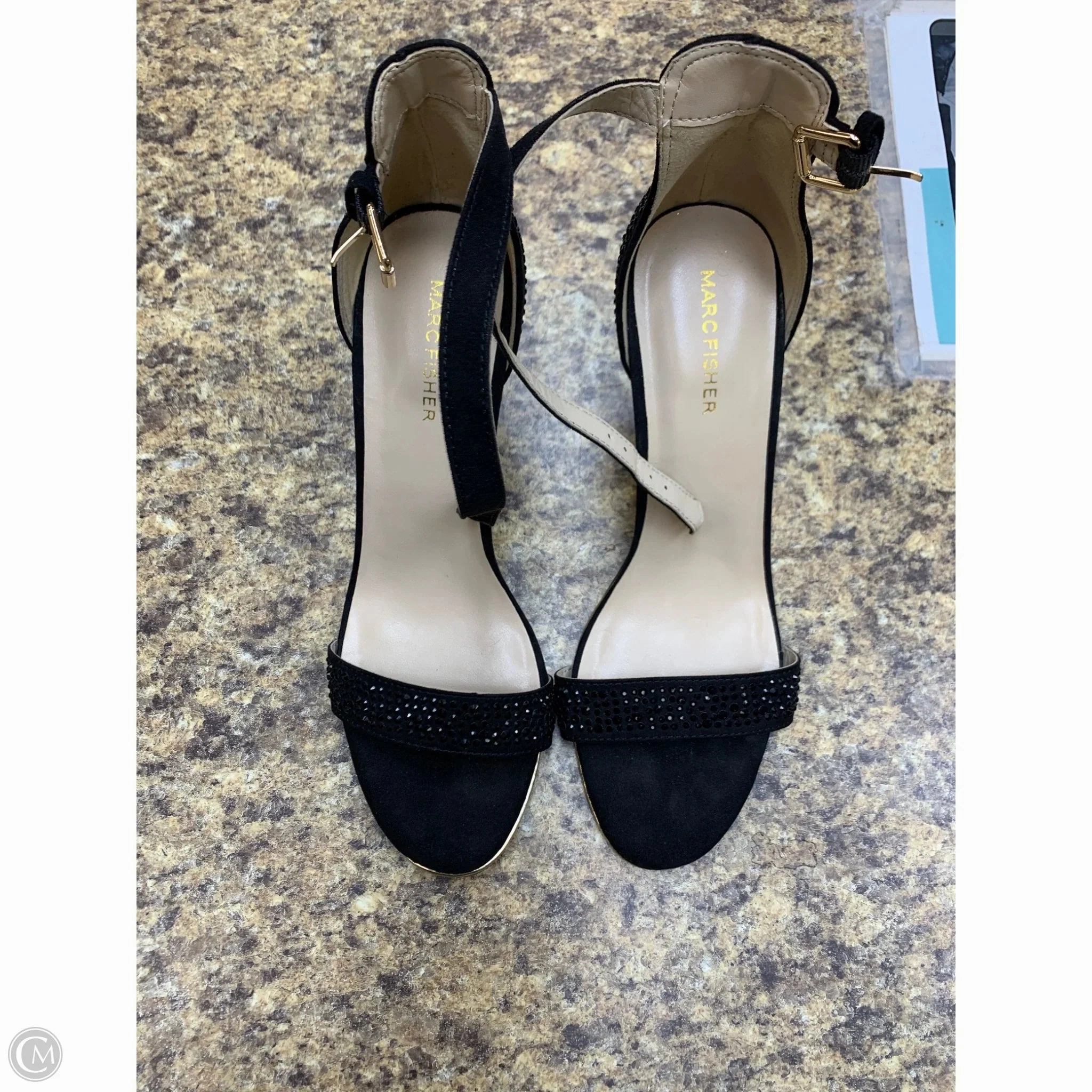 Shoes Heels Stiletto By Marc Fisher In Black, Size: 10 Buckled