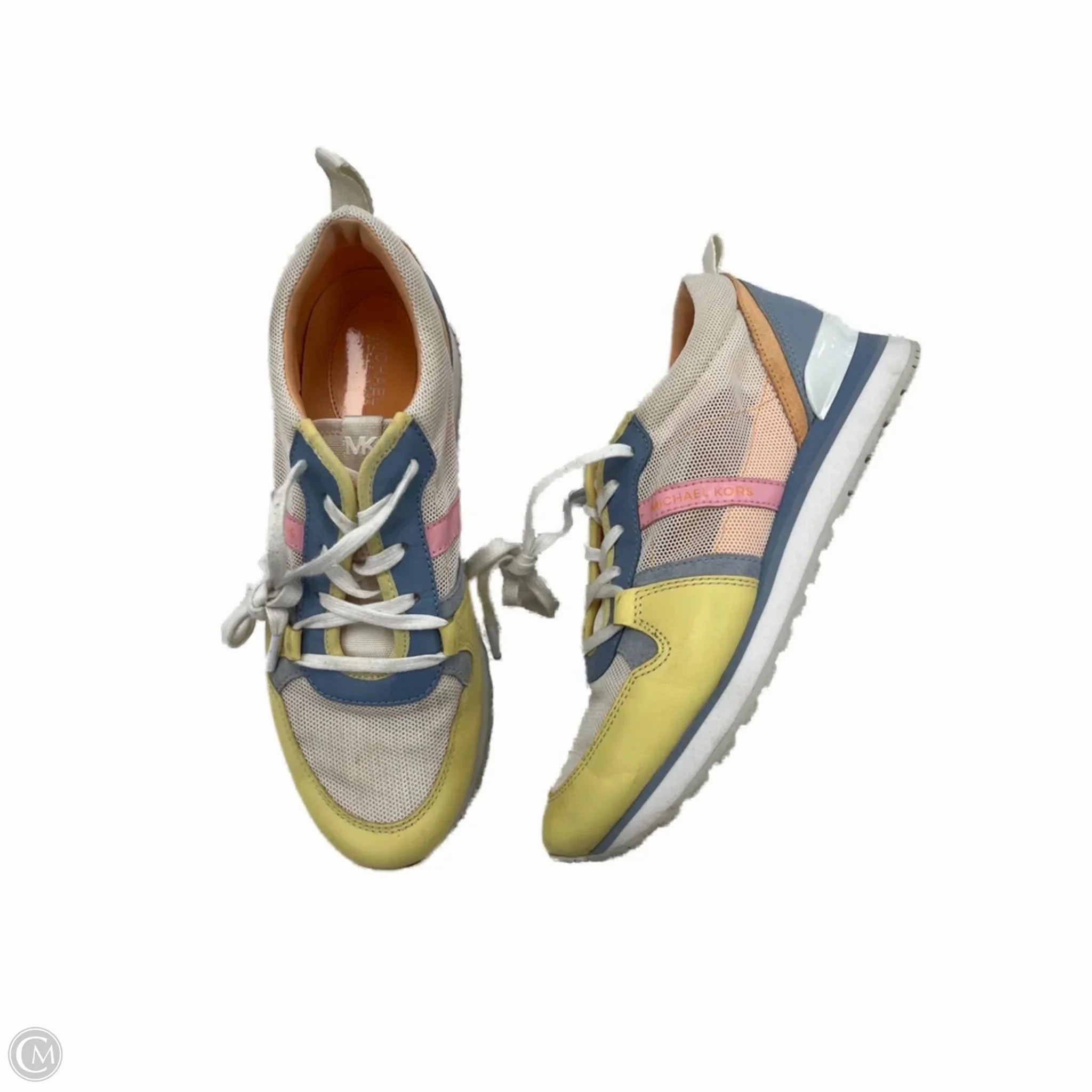 Breathability Airflow channels Shoes Sneakers By Michael By Michael Kors In Yellow, Size: 7.5