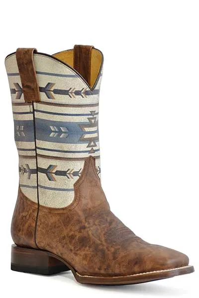 Roper Mens Cowboy Aztec Boots Style 09-020-8510-8424 Good Arch Support Casual Wear