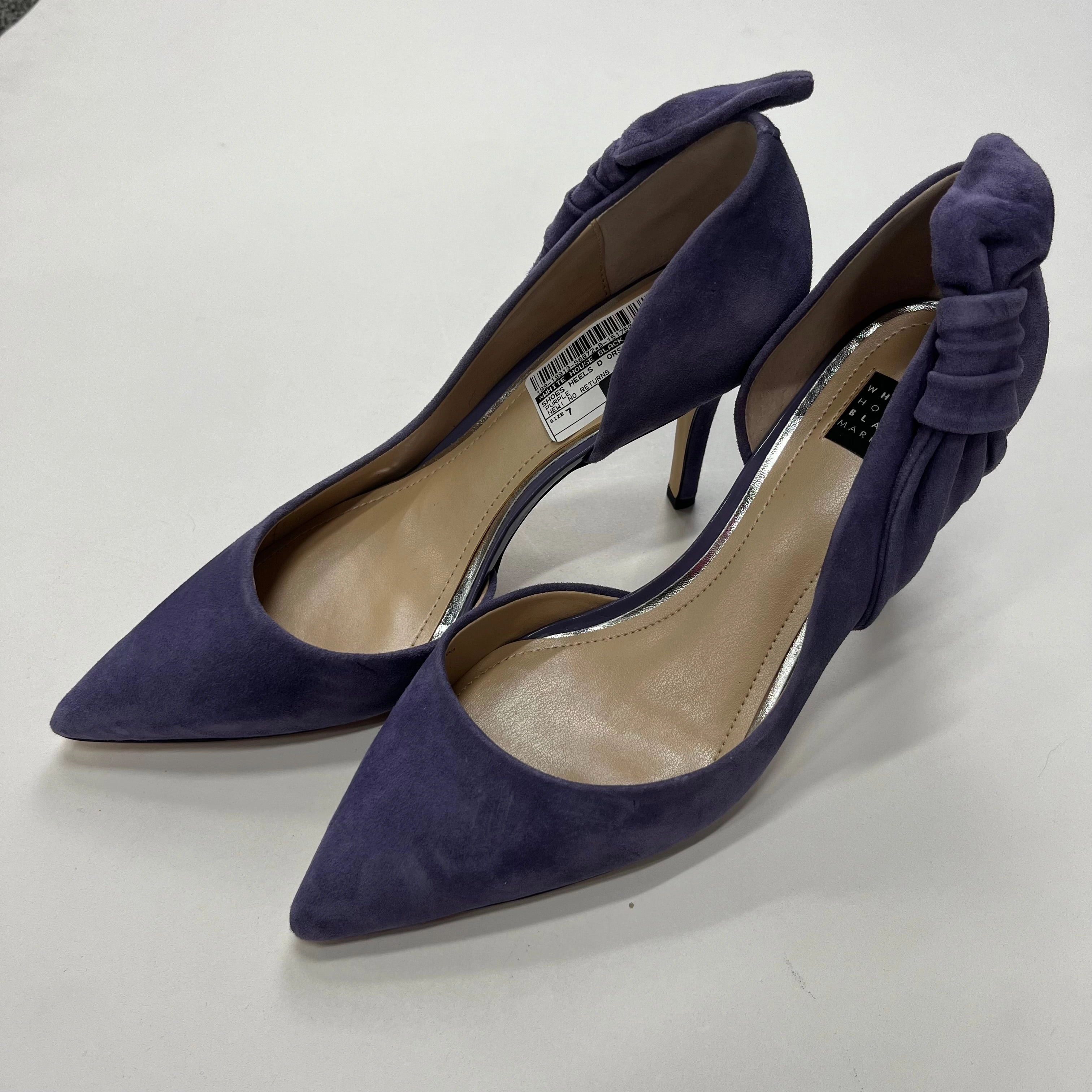 Party Shoes with Heels Sophisticated Sandals Purple Shoes Heels D Orsay White House Black Market, Size 7