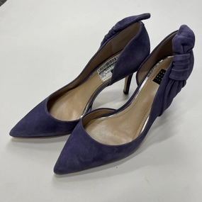 Party Shoes with Heels Sophisticated Sandals Purple Shoes Heels D Orsay White House Black Market, Size 7