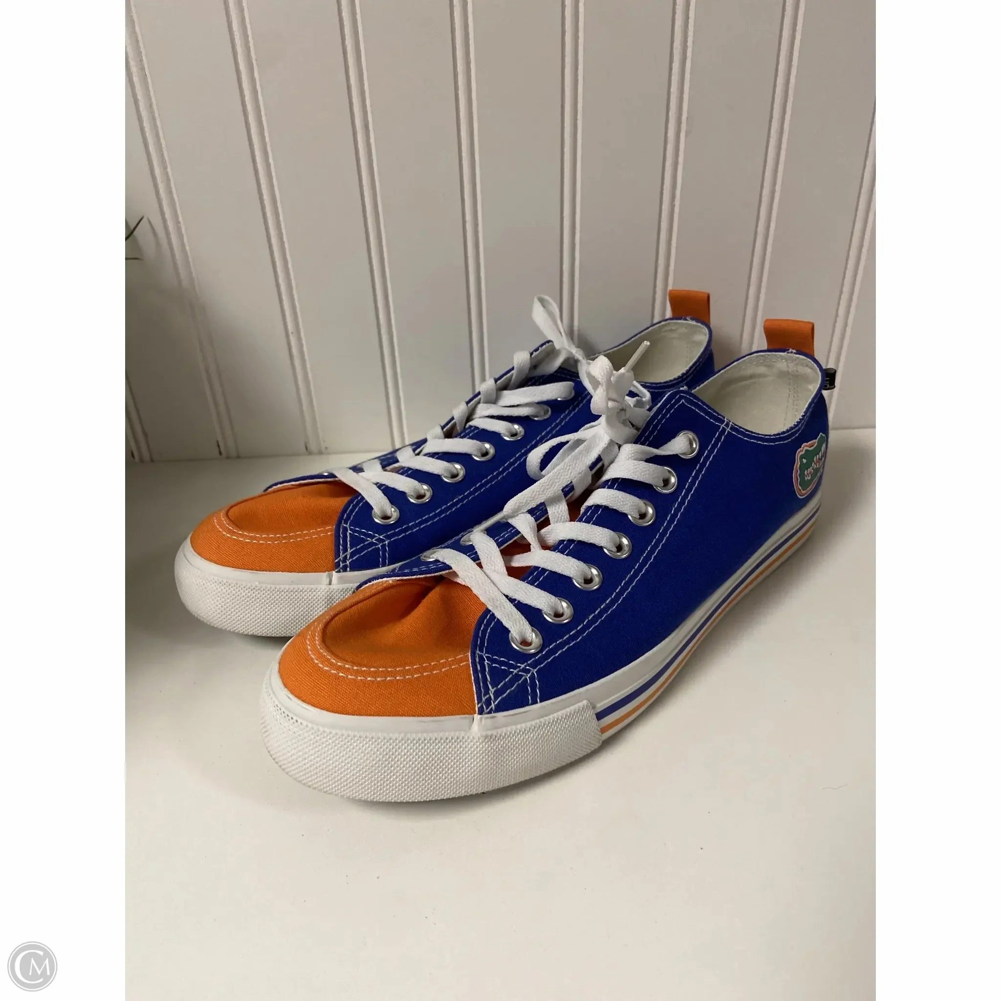 Fabric Upper Shoes Sneakers By Clothes Mentor In Blue & Orange, Size: 11