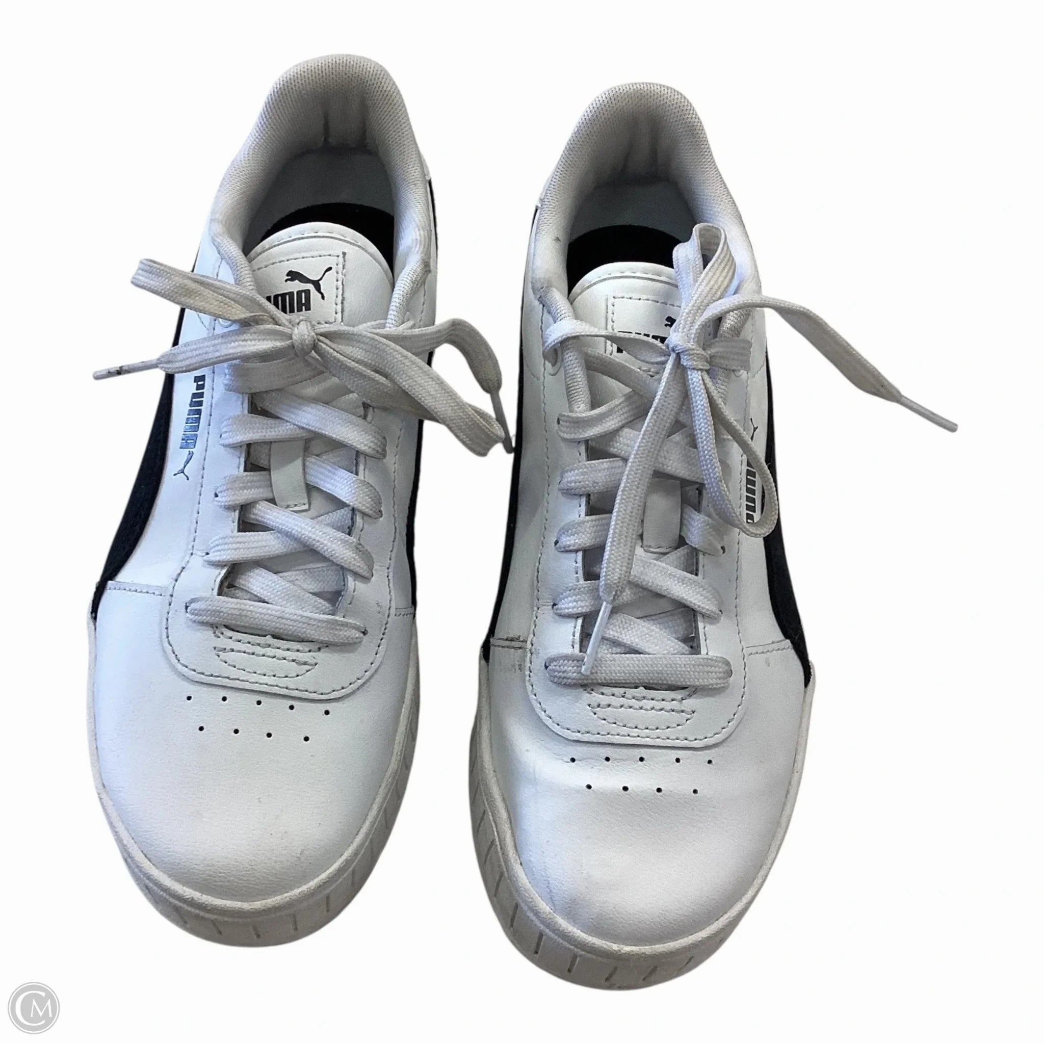 Shoes Sneakers By Puma In Black & White, Size: 8.5 Airflow Optimization Seamless Knit Construction