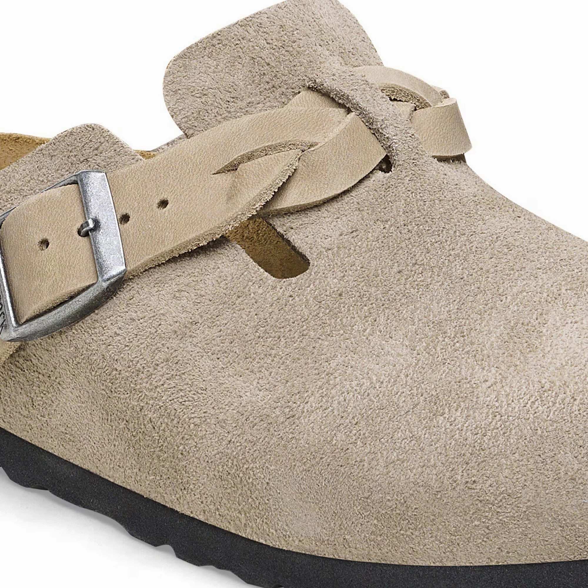 Footwear for Vacation Travel Glam Birkenstock Boston Braid Sandals (Narrow)