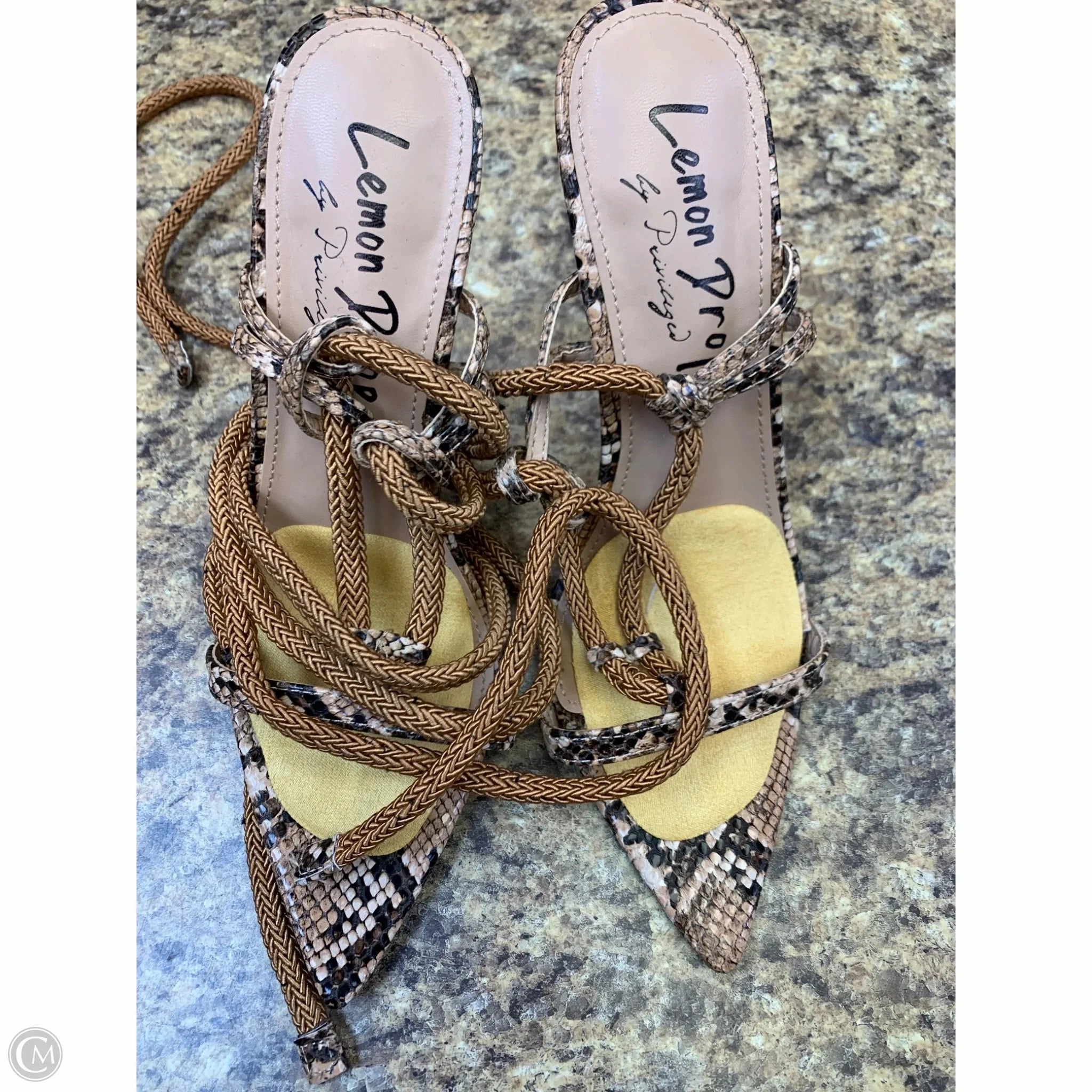 Elegant Boots Shoes Heels Stiletto By Clothes Mentor In Snakeskin Print, Size: 7.5