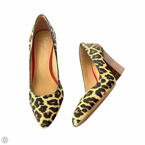 Trendy Sandals Custom Heels Shoes Heels Block By Crown Vintage In Leopard Print, Size: 7