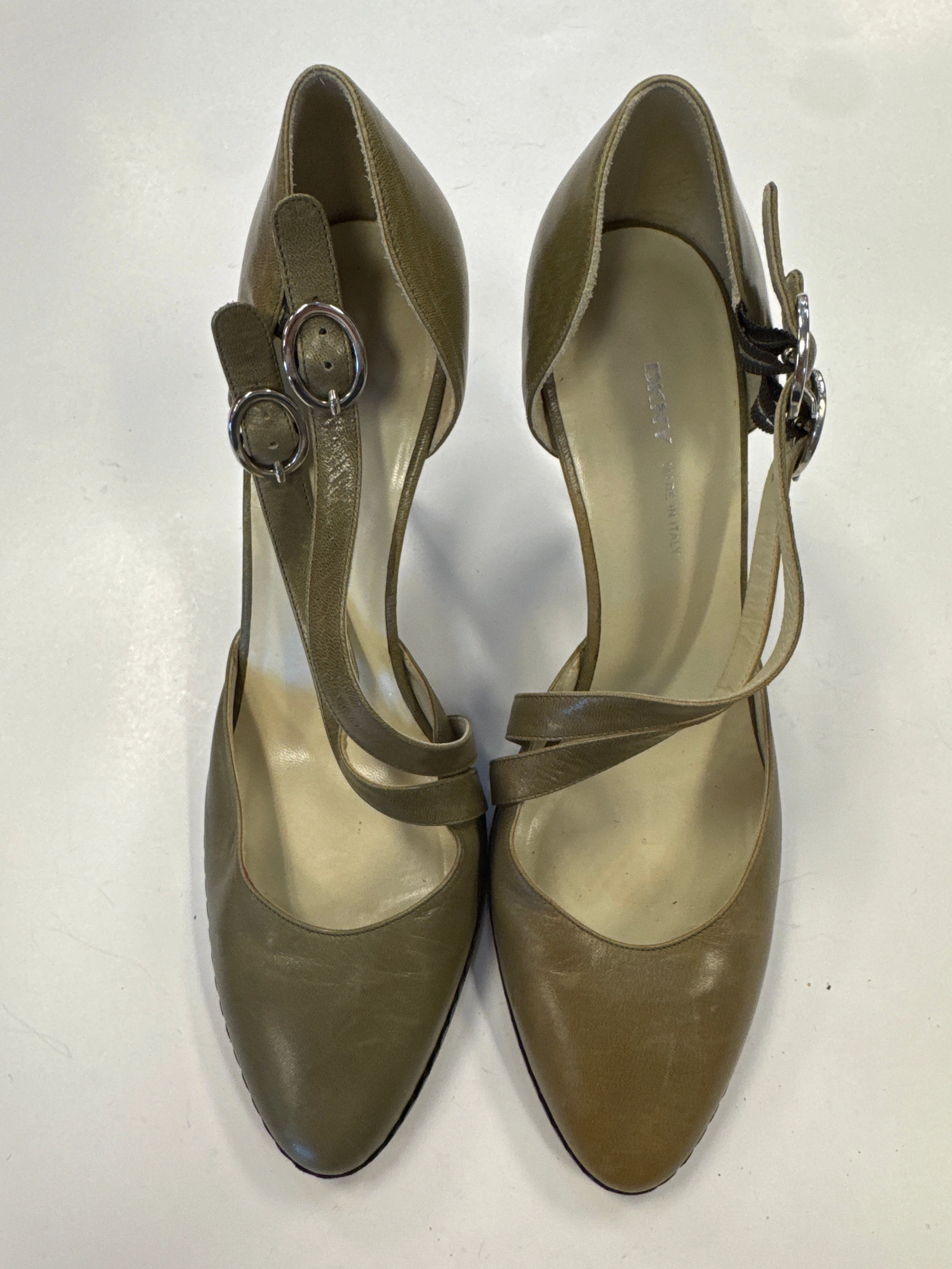 Designer Stilettos Shoes Heels Stiletto By Dkny In Tan, Size: 9