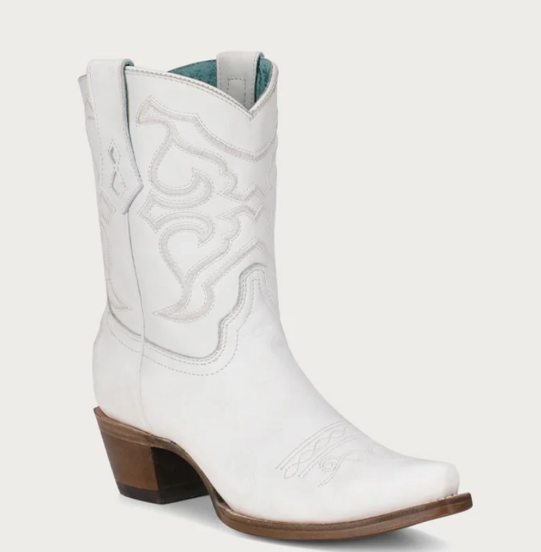 anti static CORRAL LADIES WHITE ANKLE BOOTS STYLE Z5071