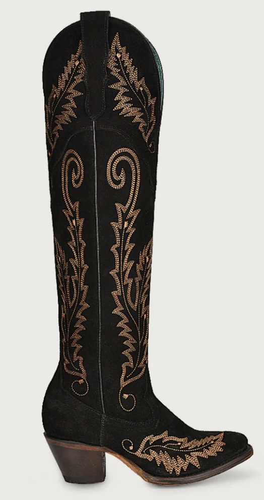 Versatile Wear Padded Interior Snow Trekker CORRAL LADIES BLACK SUEDE BOOTS STYLE A4404