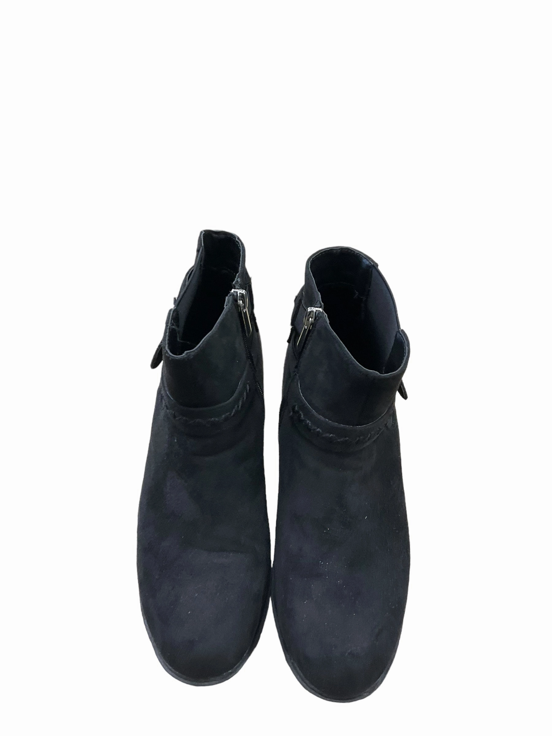 Suede Shoes Heels Block By Life Stride In Black, Size: 9