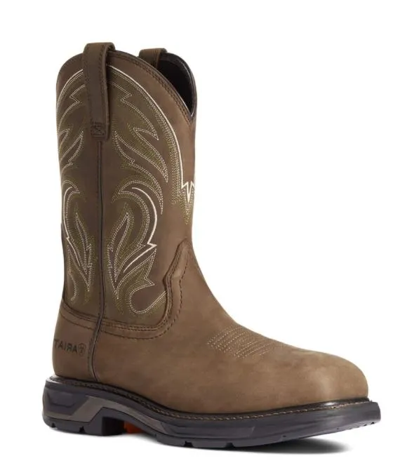 High Traction Outdoor Trek Ariat Men's WorkHog XT Cottonwood Brown Carbon Toe Work Boots Style 10038318