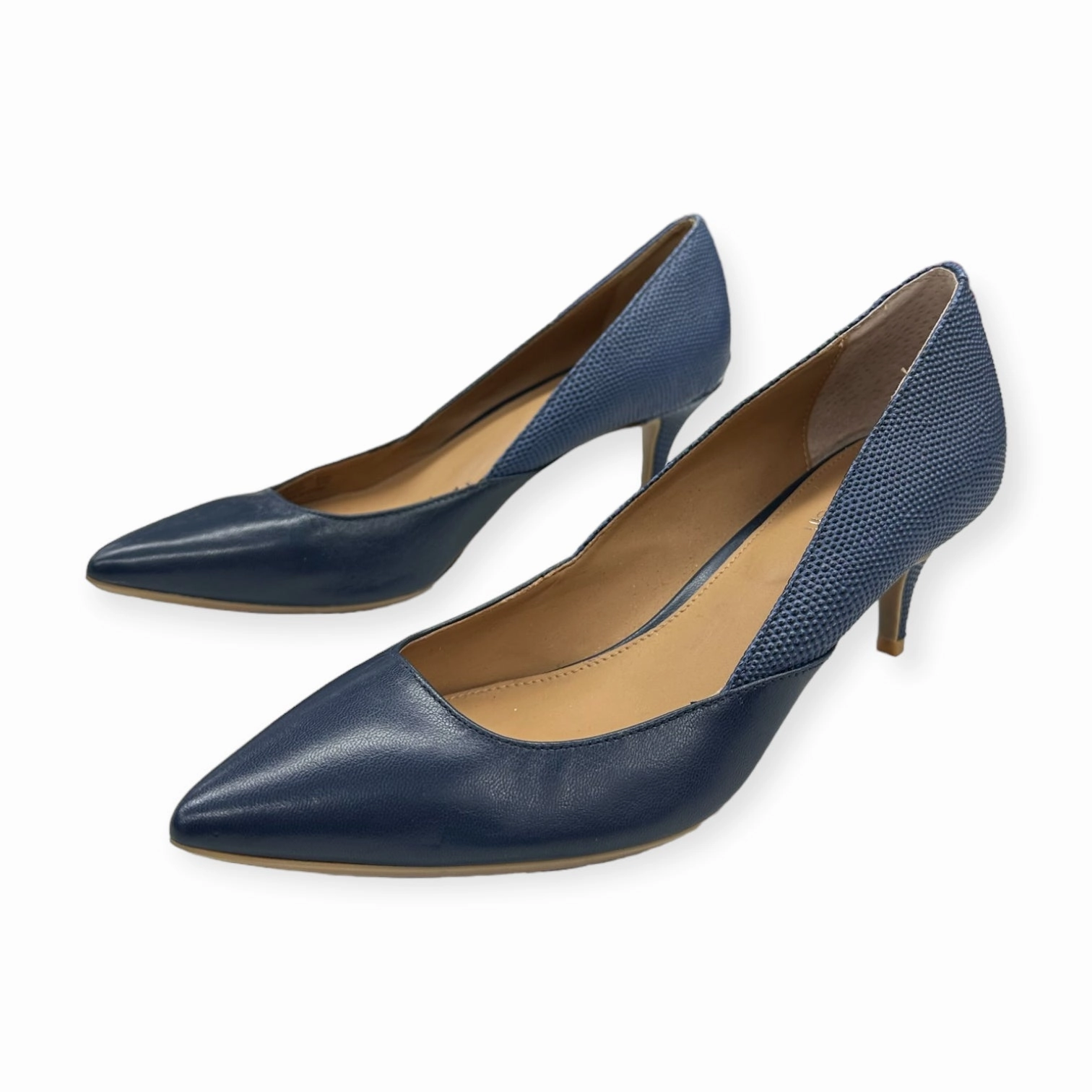 Navy Shoes Heels Stiletto Calvin Klein, Size 6.5 Chic White Stilettos