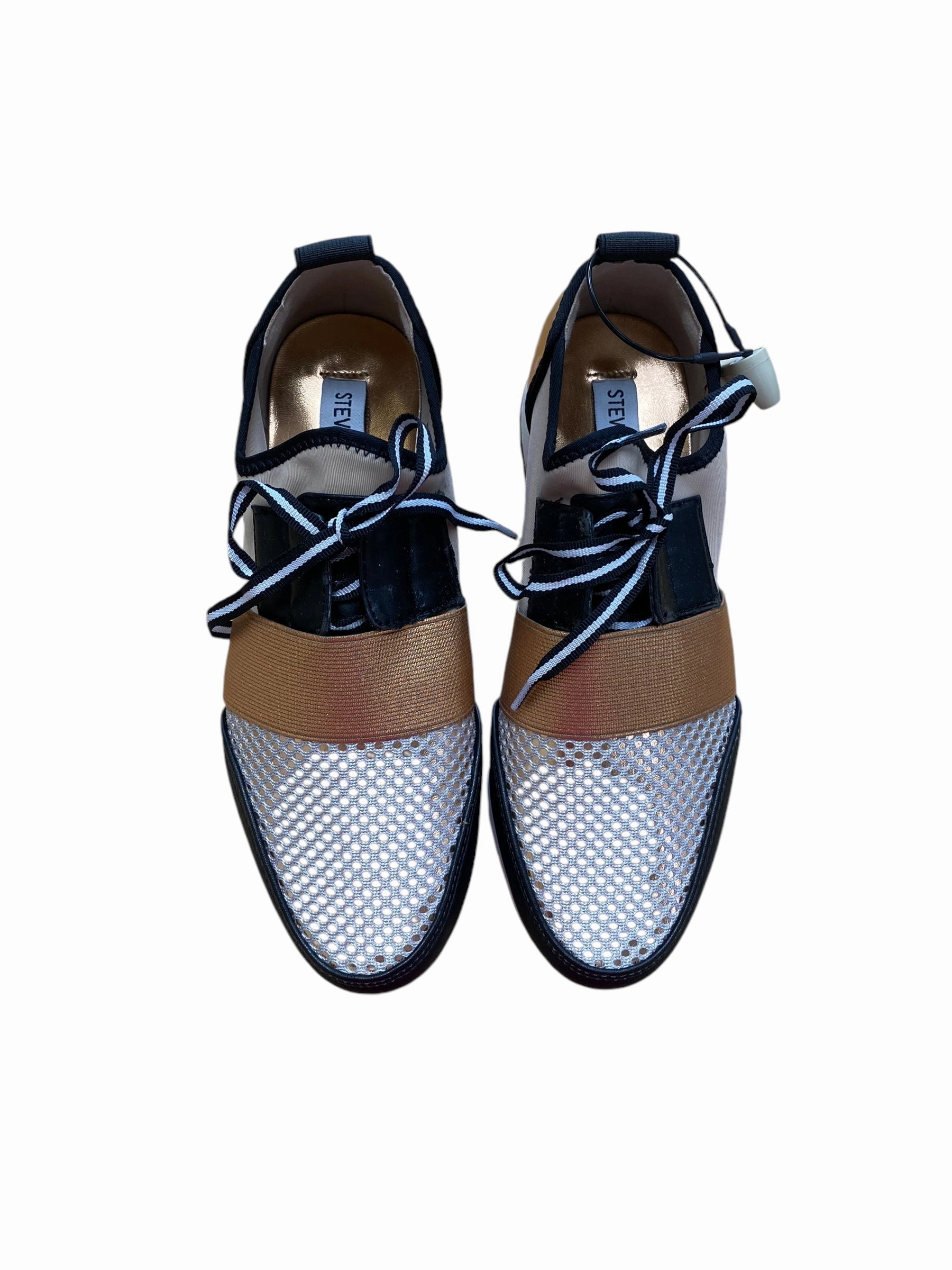 Shoes Sneakers By Steve Madden In Brown & Cream, Size: 6.5 Micro Grip Tread Pattern