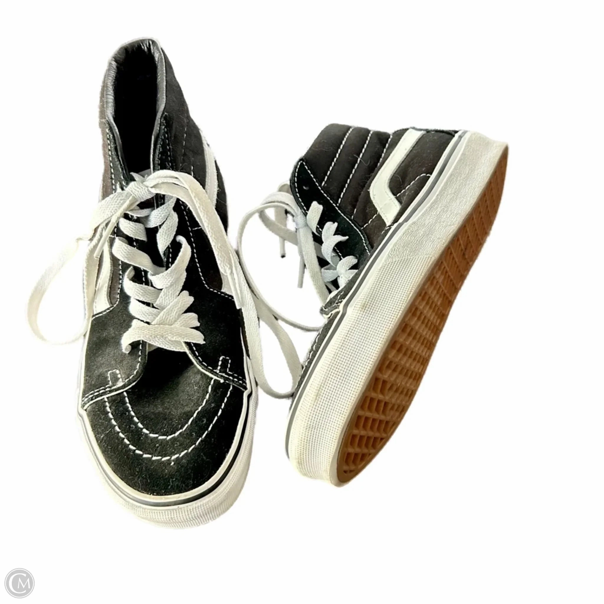 Shock Diffusion Metallic Trim Shoes Sneakers By Vans In Black & White, Size: 6.5