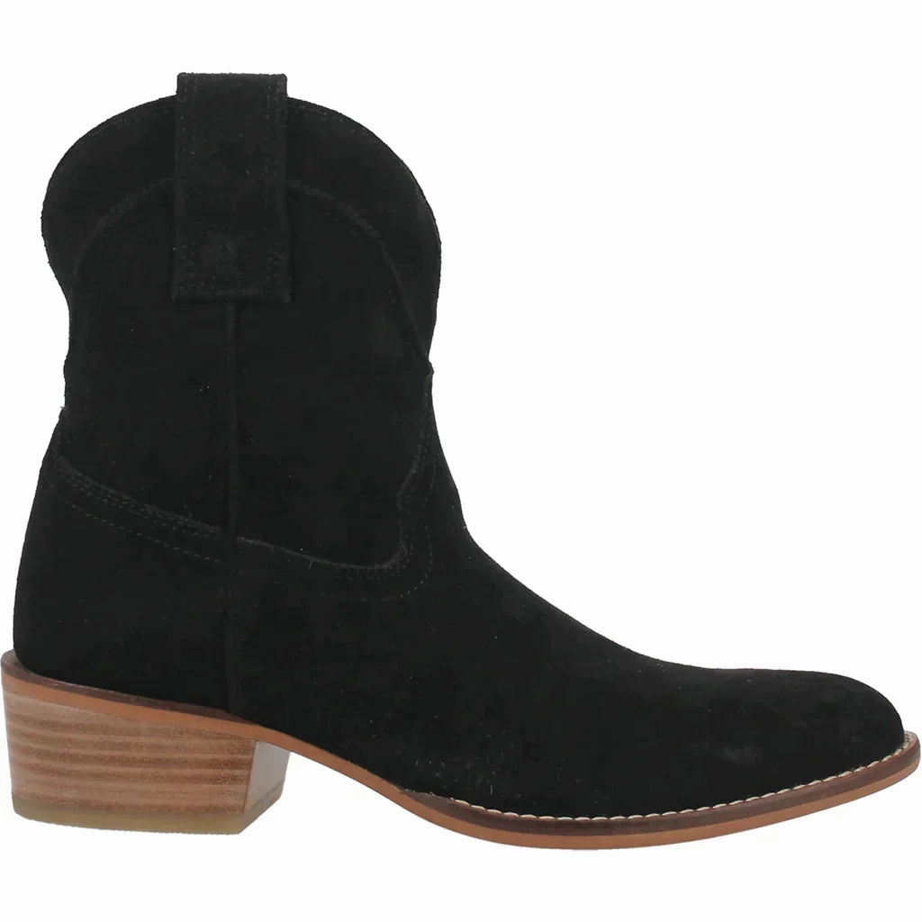 Shock Absorbing Rainy Day Commuter DINGO TUMBLEWEED LEATHER BOOTIE STYLE DI561BK